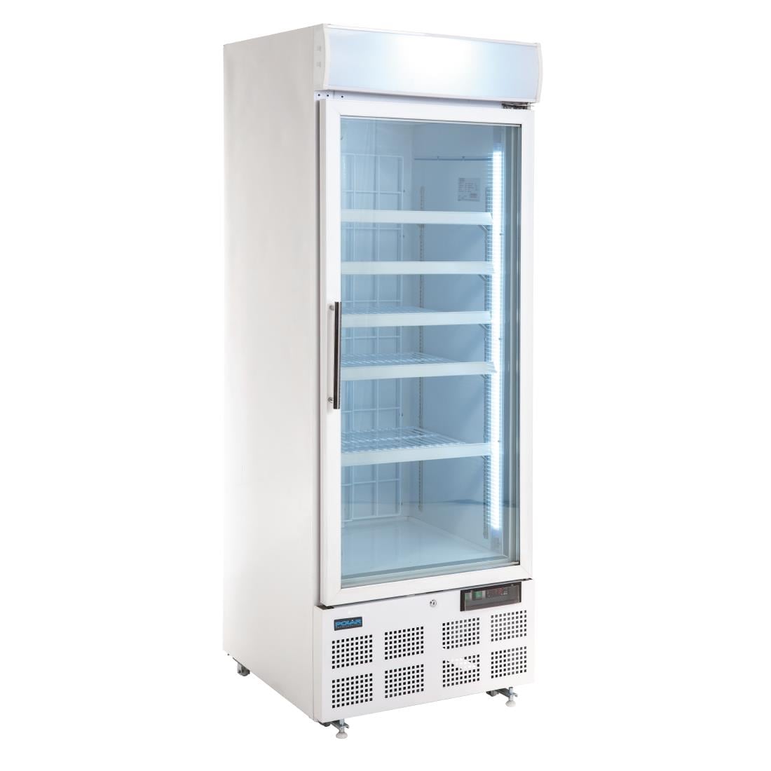 Vitrine réfrigérée négative une porte avec bandeau lumineux Polar Série G 412L GH506
