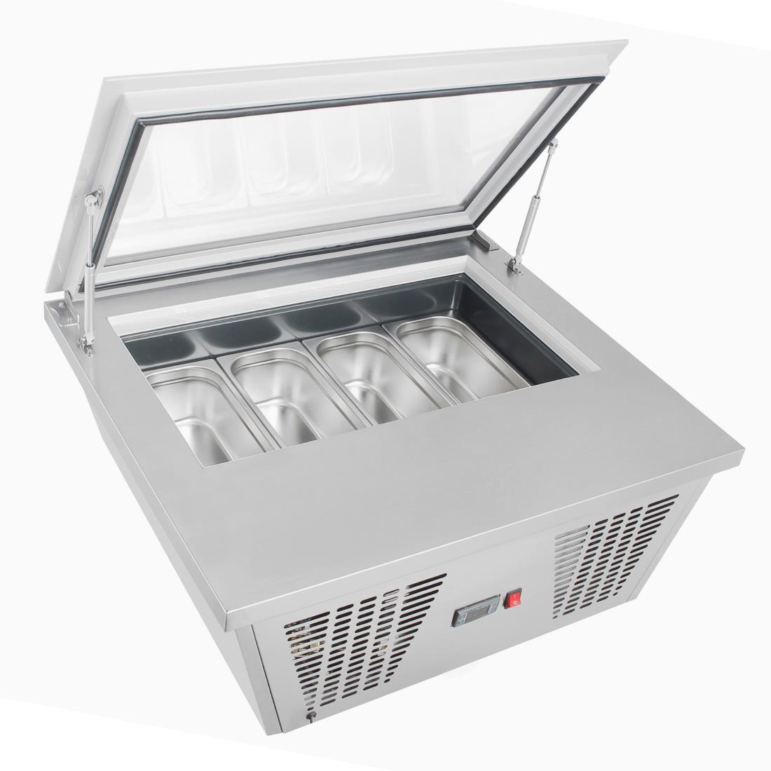 Congélateur à glace de comptoir Polar Série G 4 bacs Napoli GK068