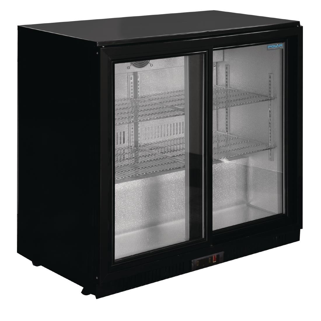 Arrière-bar deux portes coulissantes Polar Série G noir 208L GL003