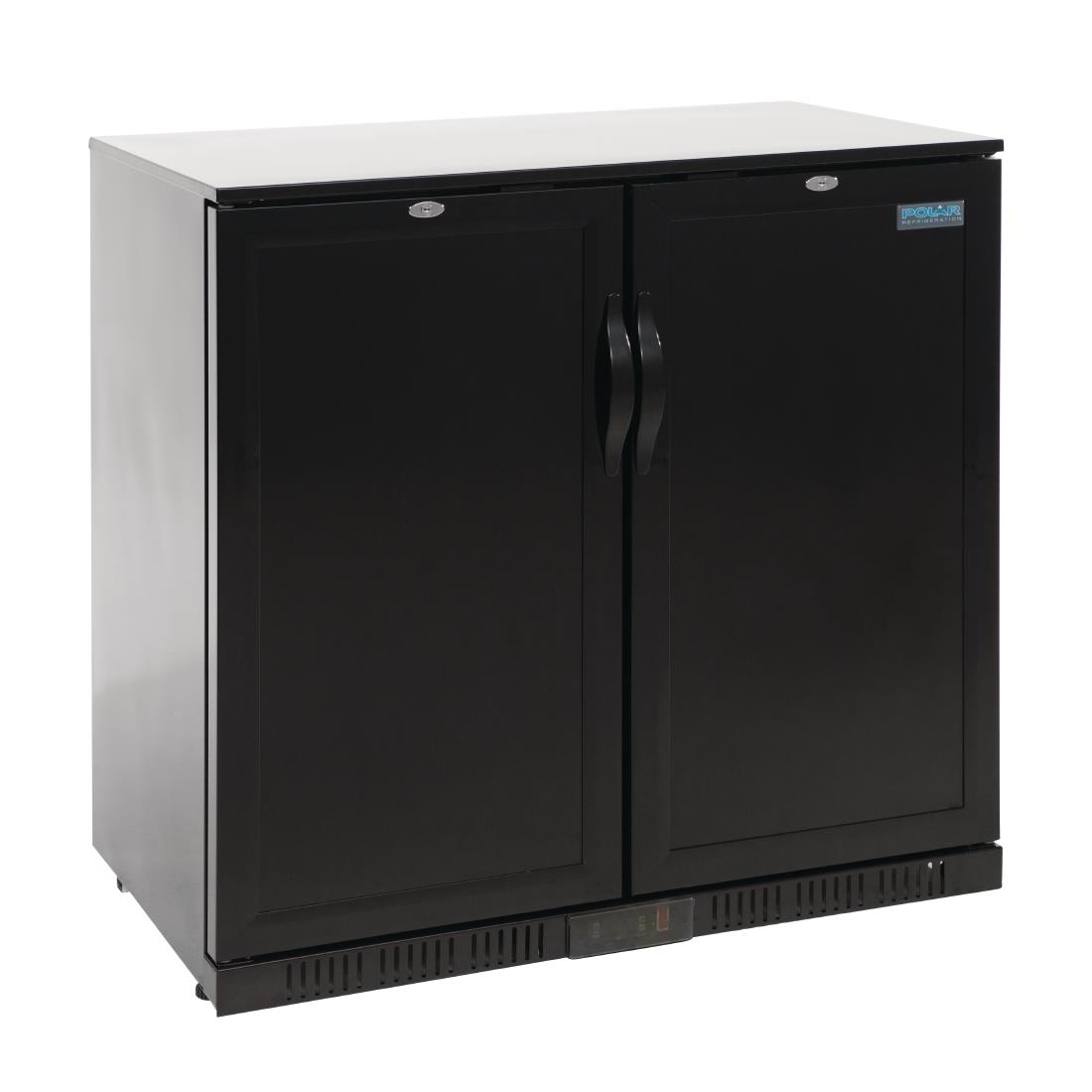 Arrière-bar deux portes pleines pivotantes Polar Série G noir 208L GL016