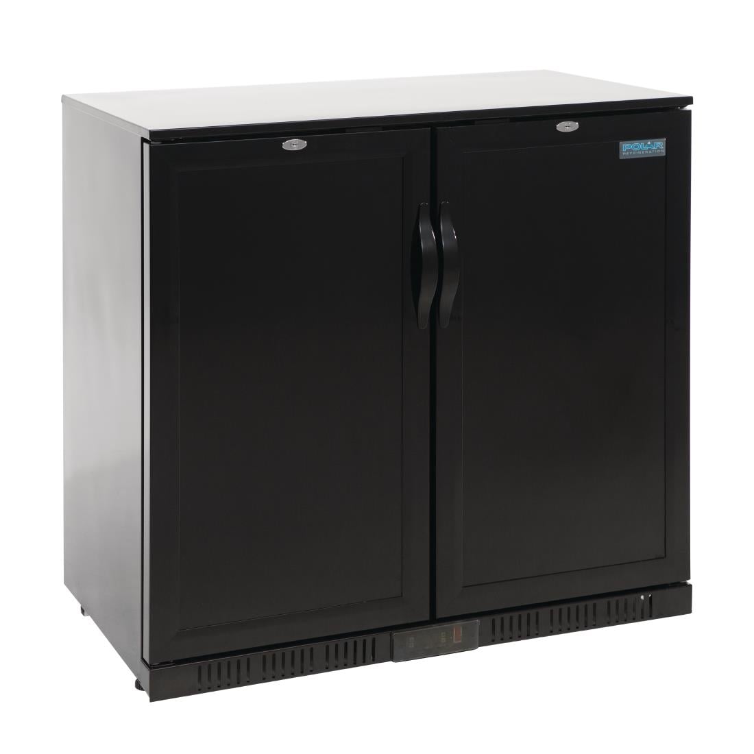 Arrière-bar deux portes pleines pivotantes Polar Série G noir 208L GL016