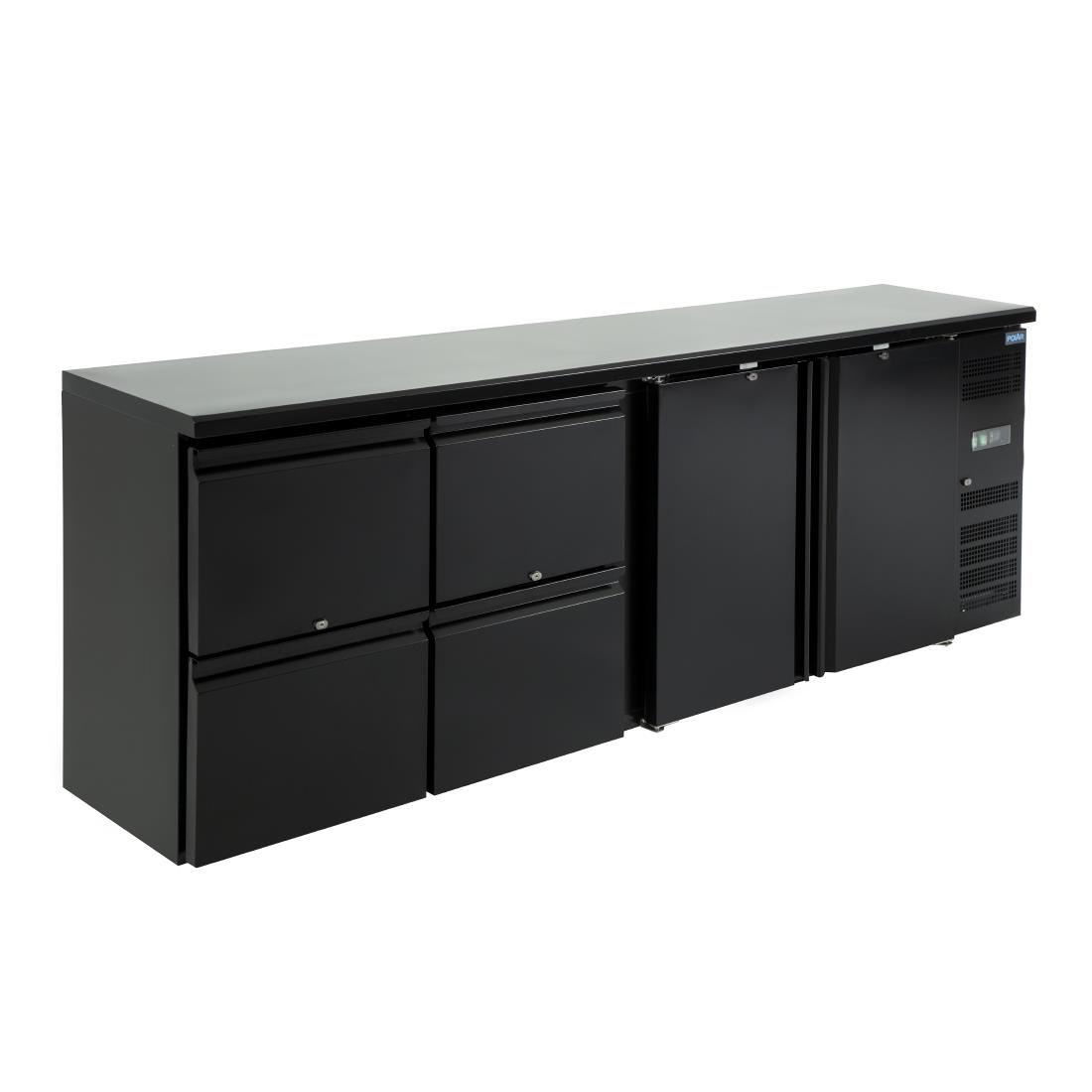 Arrière-bar Polar Série U 2 portes et 4 tiroirs GL456