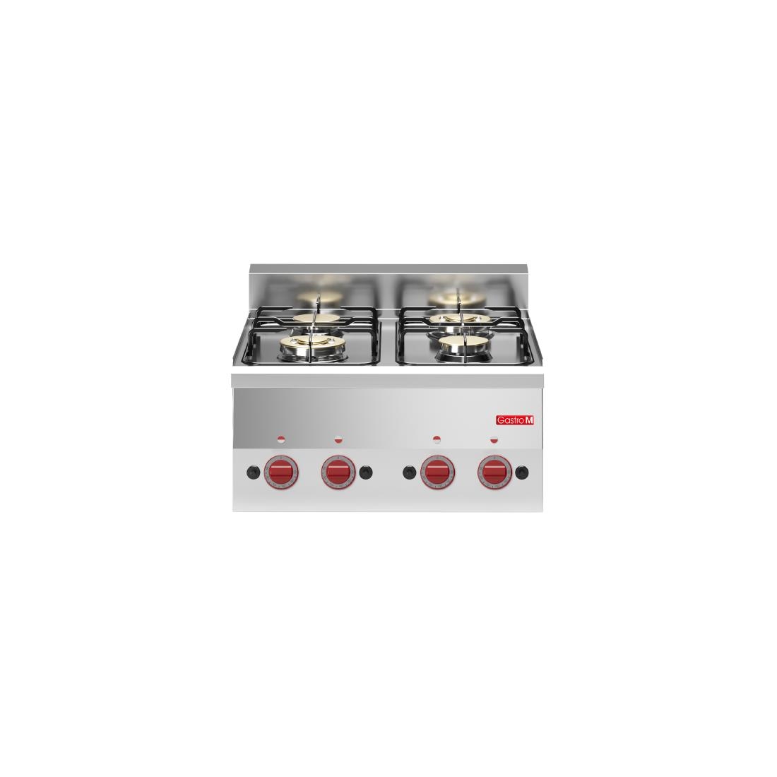 Dessus 4 feux vifs gaz à poser Gastro M 60/60PCG GL901