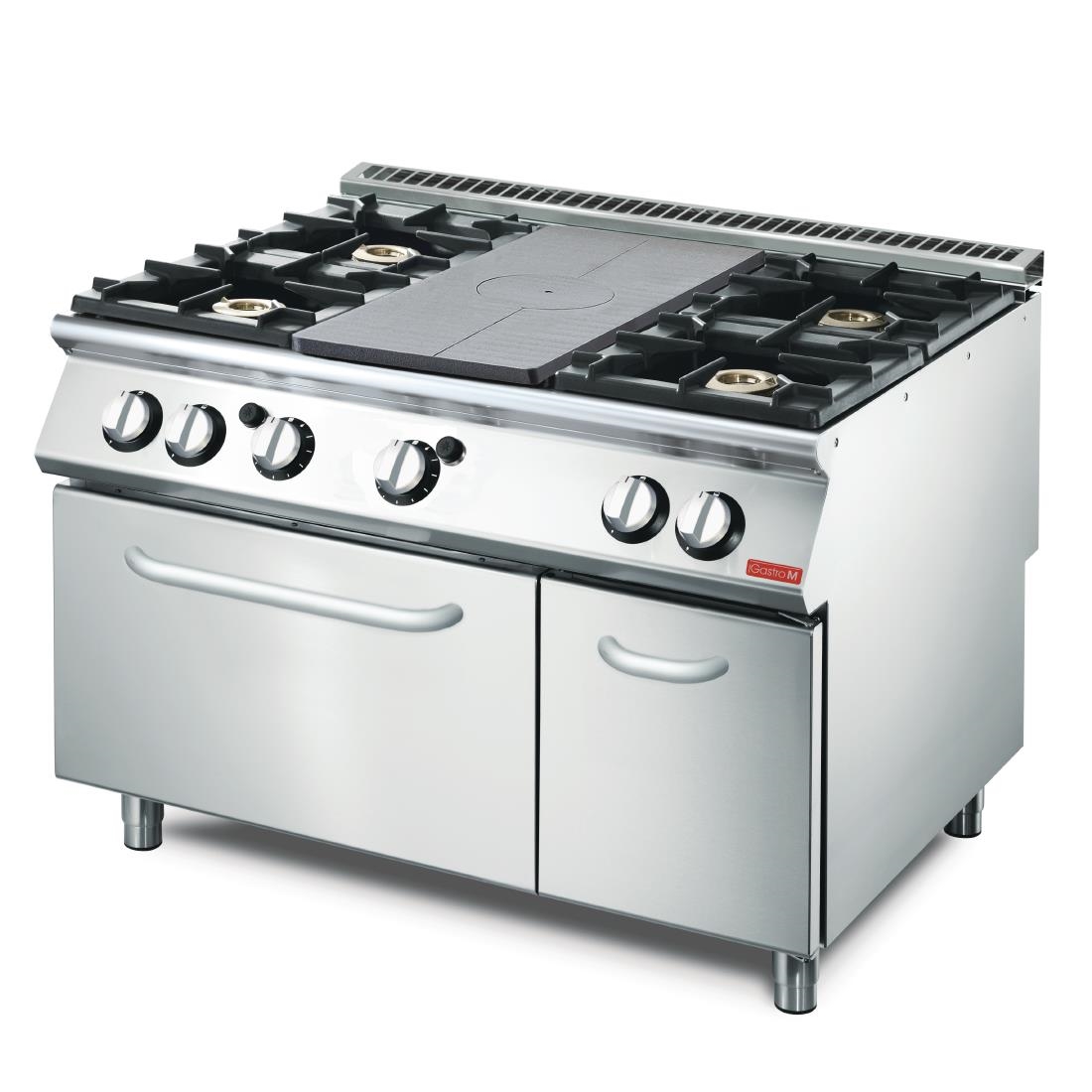 Plaque coup de feu avec 4 feux vifs Gastro M four gaz placard 70/120 TPPCFG2 GL936