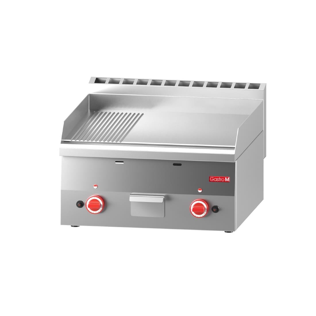 Plancha gaz plaque 2/3 lisse 1/3 rainurée 60/60 FTRG Gastro M 600 GN025