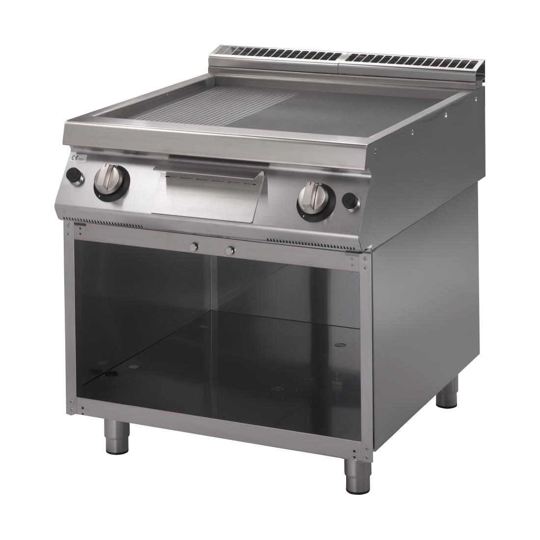 Plancha gaz plaque 2/3 lisse 1/3 rainurée GM70/80 FTRGS Gastro M 700 plus GN098