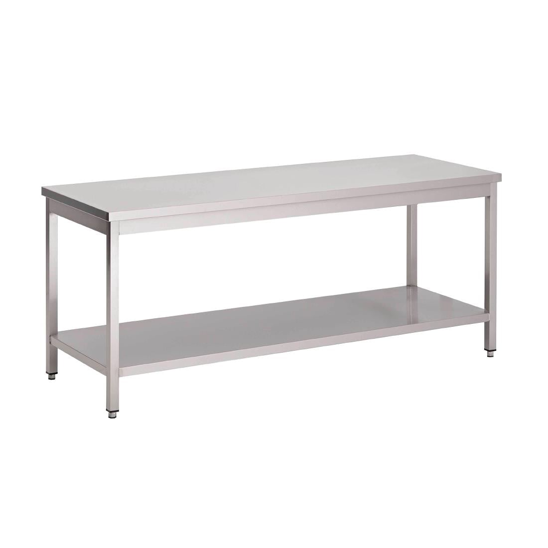Table inox avec étagère basse Gastro M 1600 x 700 x 890mm GN127