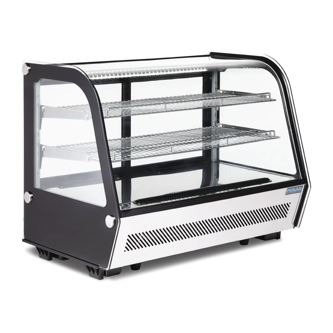 Vitrine de comptoir réfrigérée économe en énergie Polar Série G noire 160L GP291