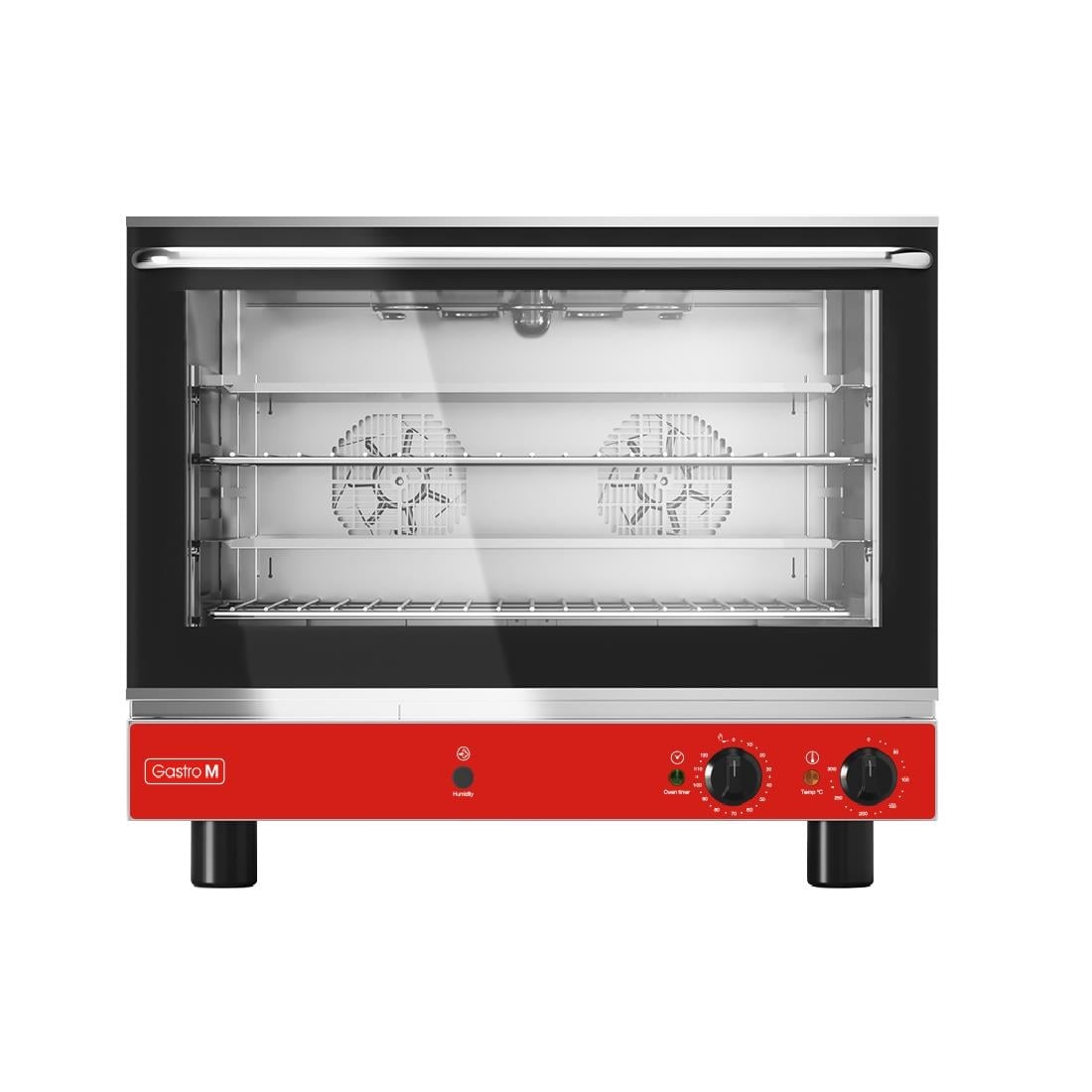 Four pâtissier à convection 4 niveaux avec humidificateur Gastro M porte abattante 400V GR203
