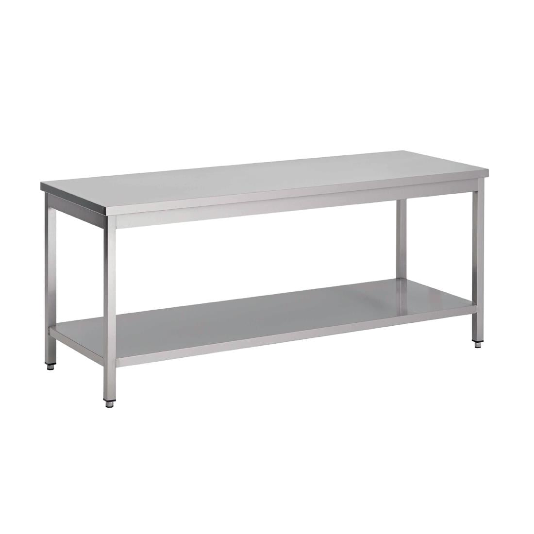 Table inox avec étagère basse Gastro M 1800 x 600 x 850mm GS007