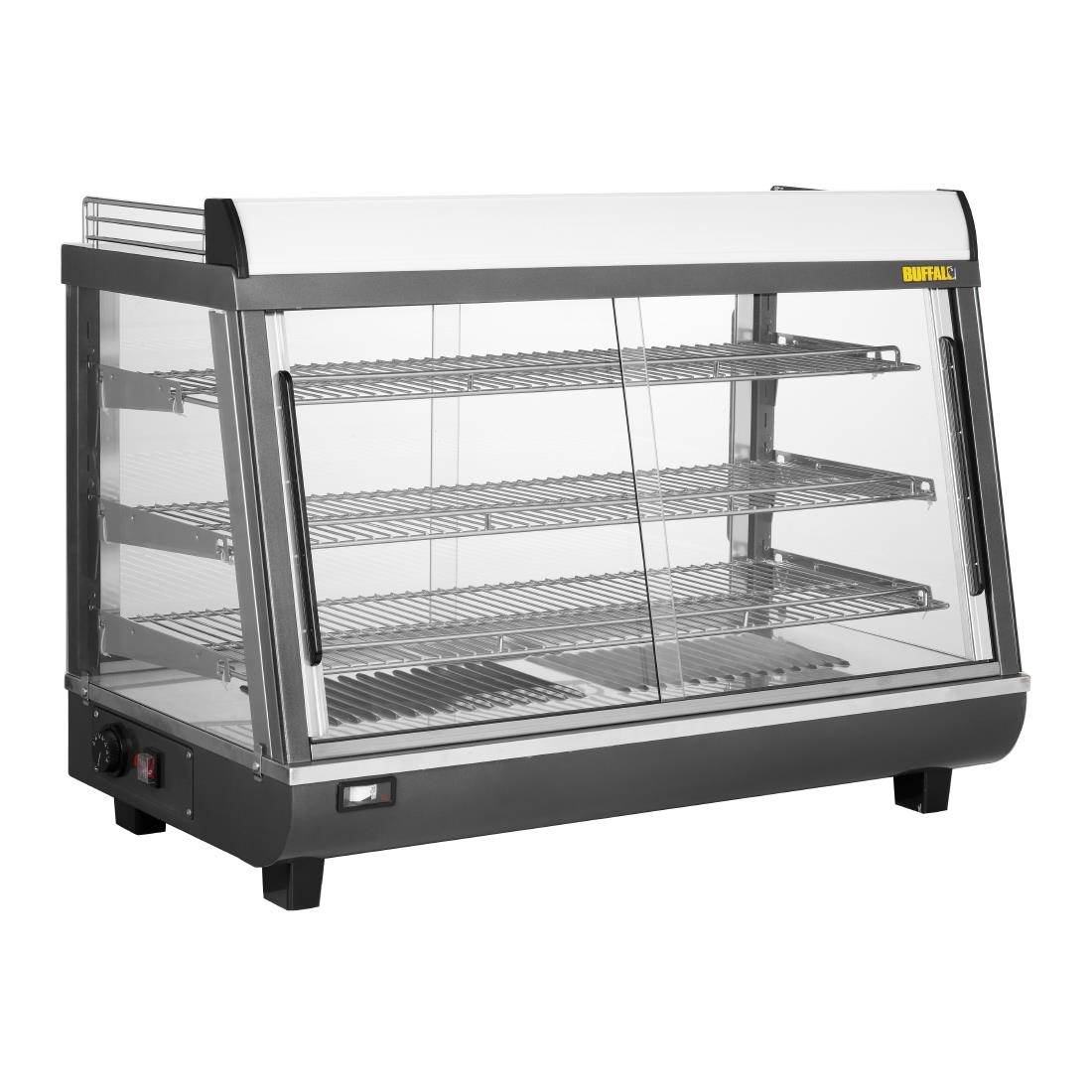 Vitrine chauffante portes avant et arriere Buffalo 136L HW928
