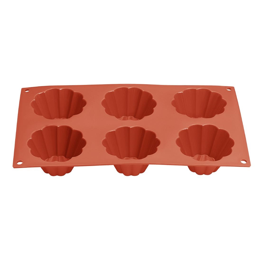Plaque de 6 moules à brioche en silicone Vogue JA310