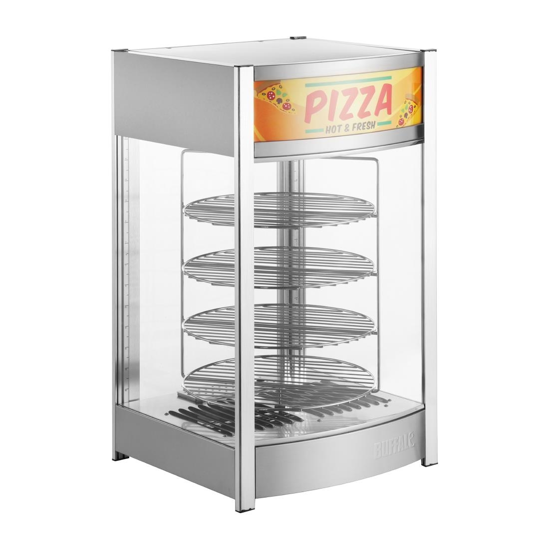 Vitrine chauffante rotative pour pizzas Buffalo 4 niveaux JB188