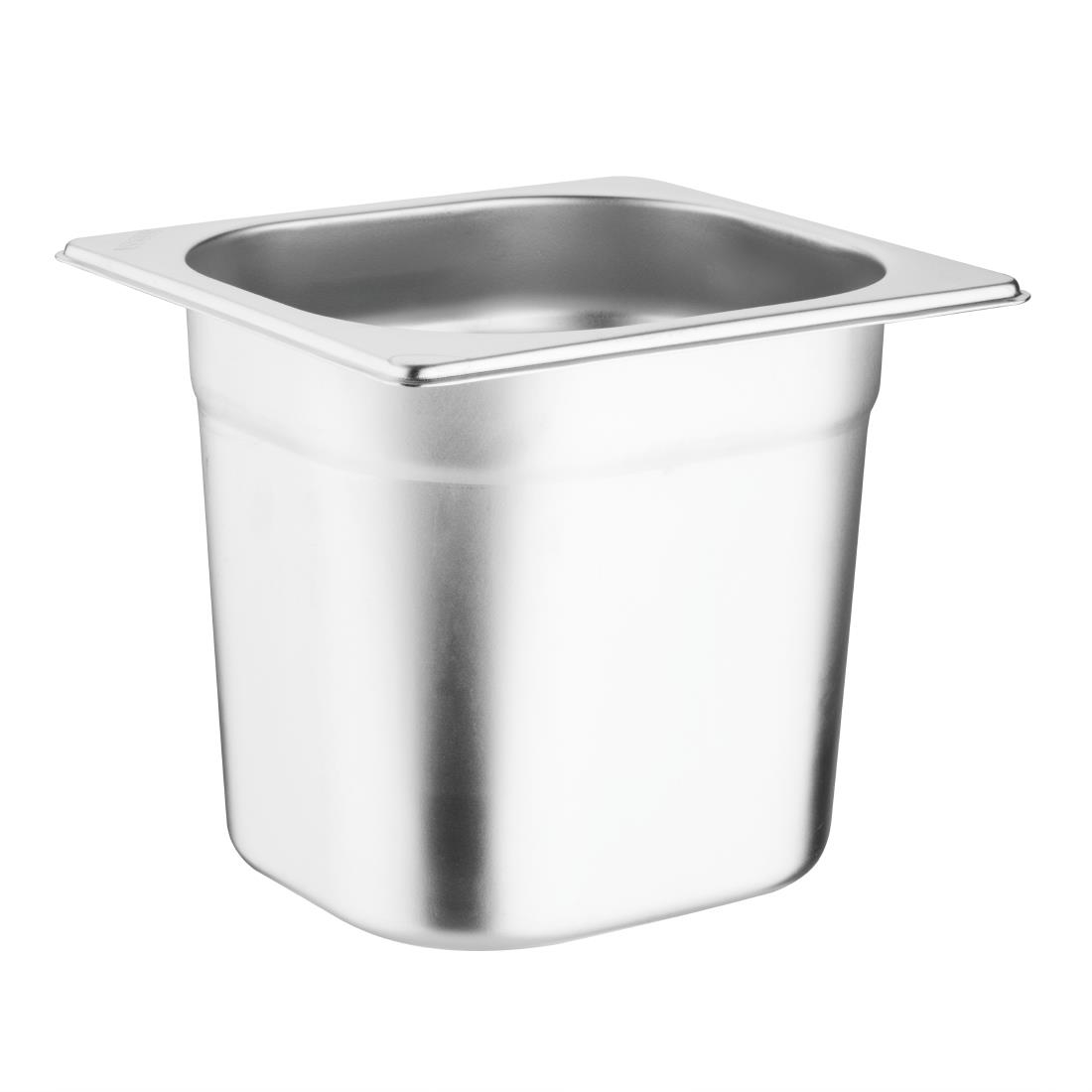 Ensemble inox 6 GN 1/6 avec couvercles Vogue (2 entretoises 325 x 25mm) SA243
