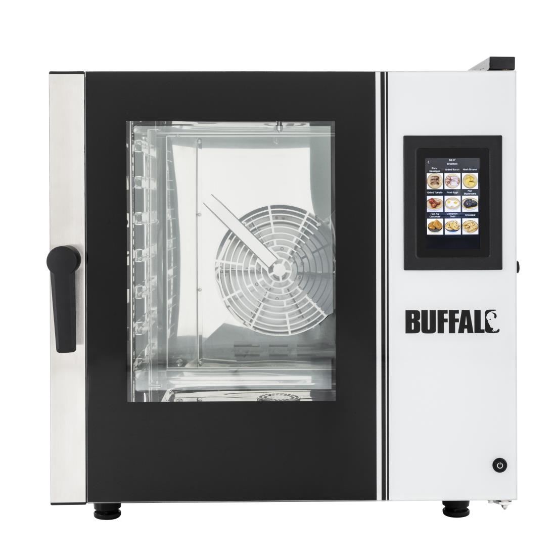 Four mixte compact à écran tactile Buffalo 7 x GN 1/1 avec support et kit d'installation SA770