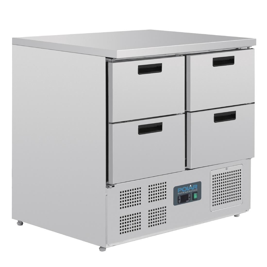Table réfrigérée compacte 4 tiroirs 240L Polar Série G U638