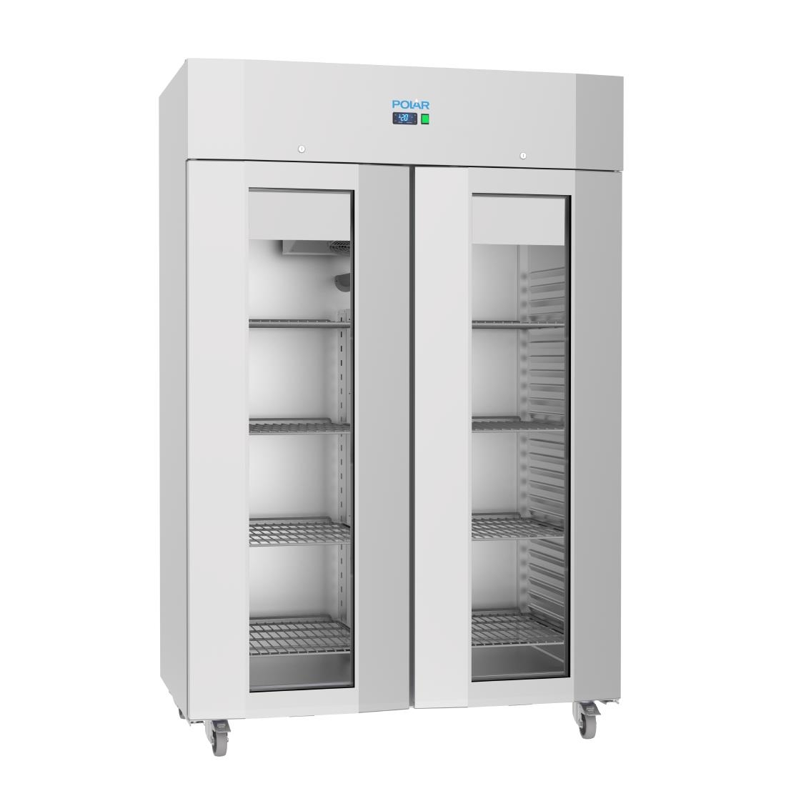 Vitrine réfrigérée positive double porte économe en énergie Polar Série U UA042