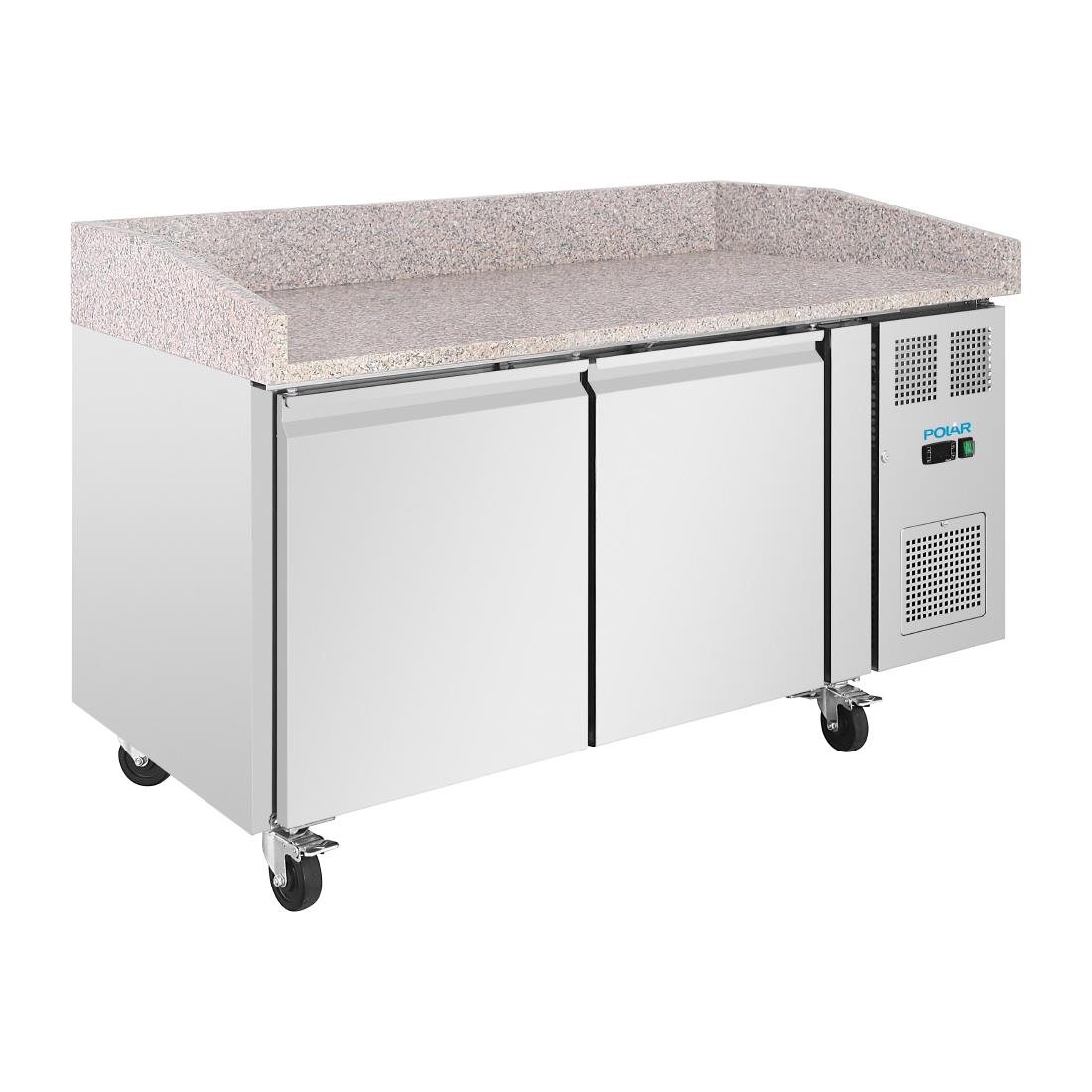 Comptoir à pizza 2 portes avec dessus en granit  Polar Série U 428L UA081
