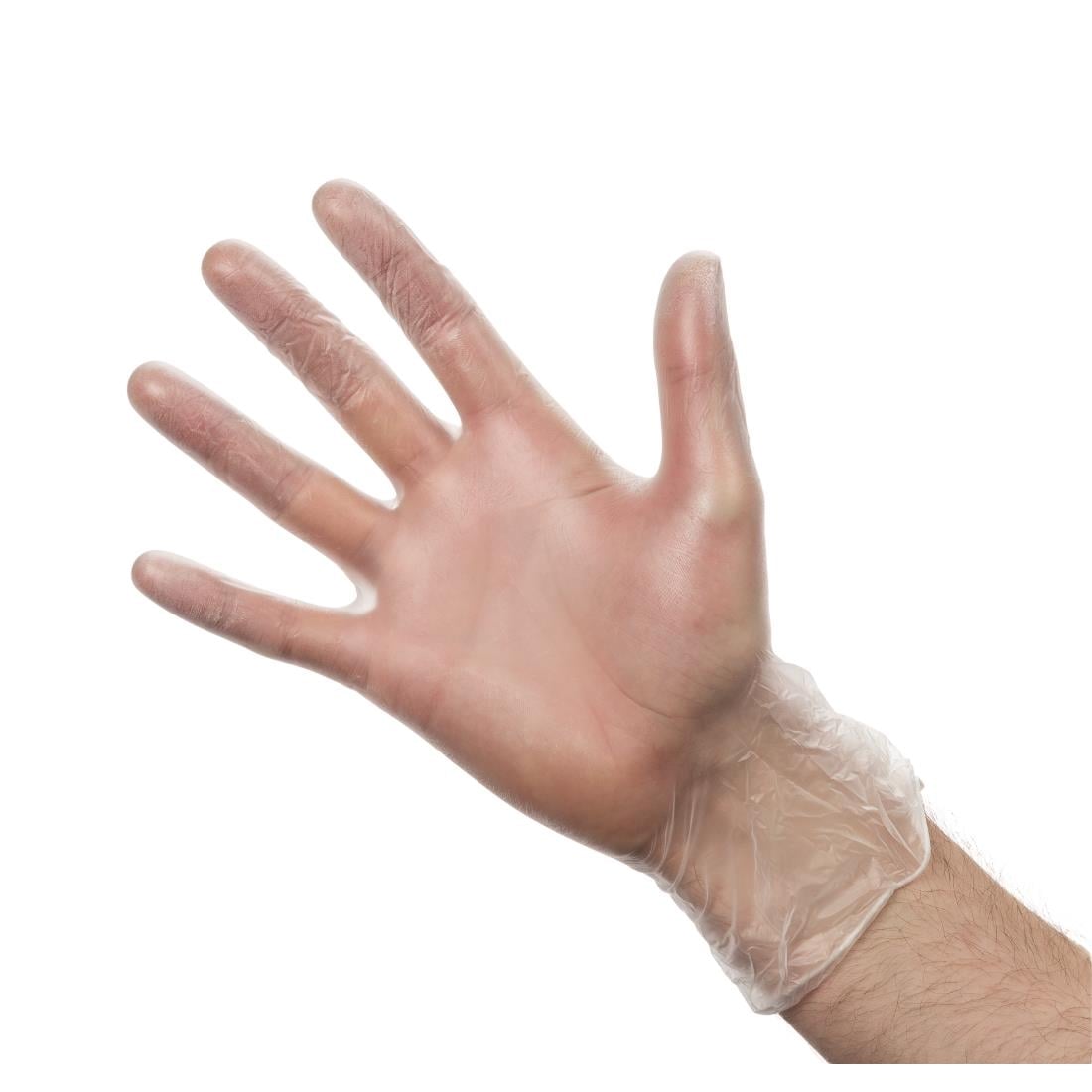 Gants en vinyle poudrés Hygiplas M (Lot de 100) Y252-M