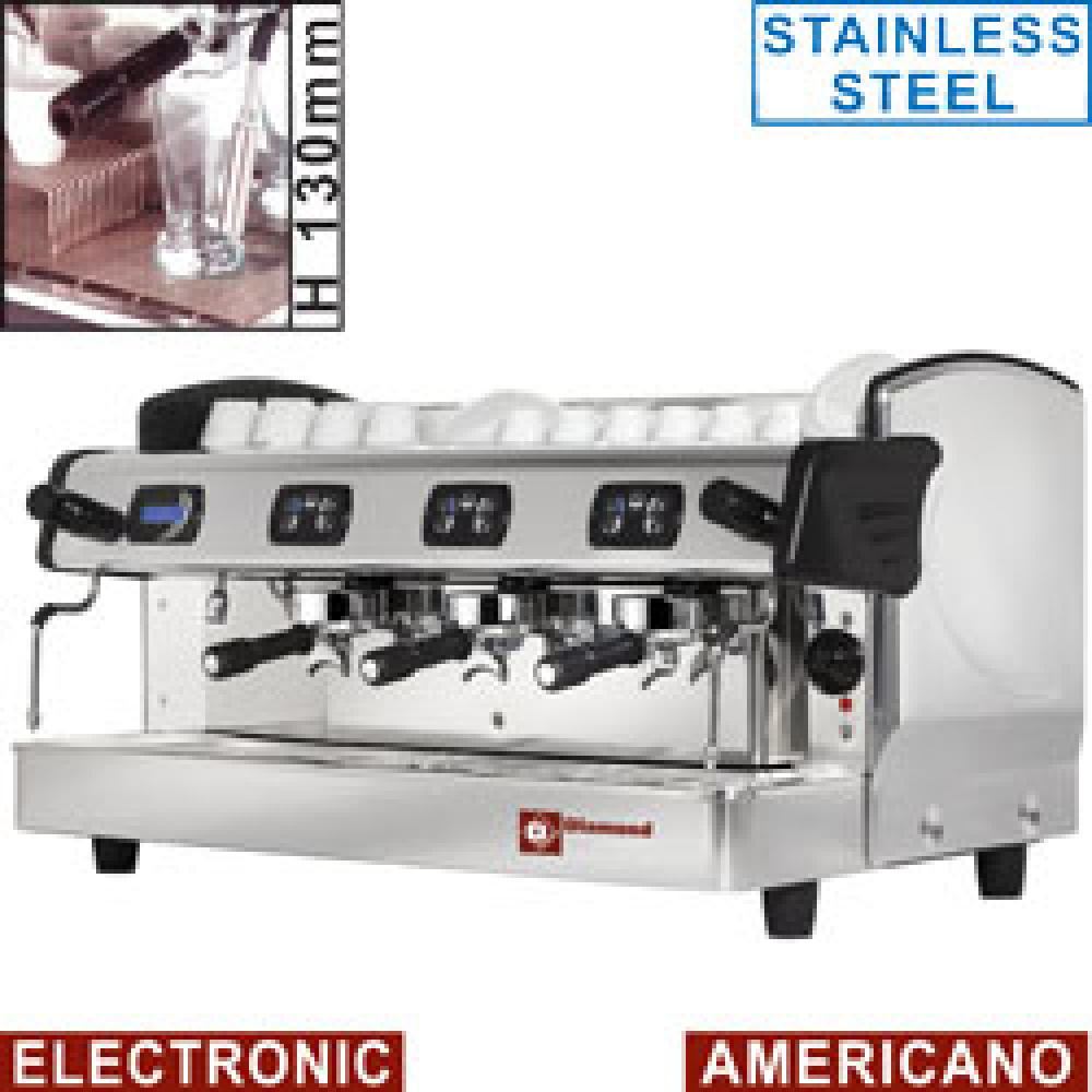 Machine à café expresso 3 groupes h130mm, automatique (avec affichage) DIAMOND AROMA/3ED-AM-N