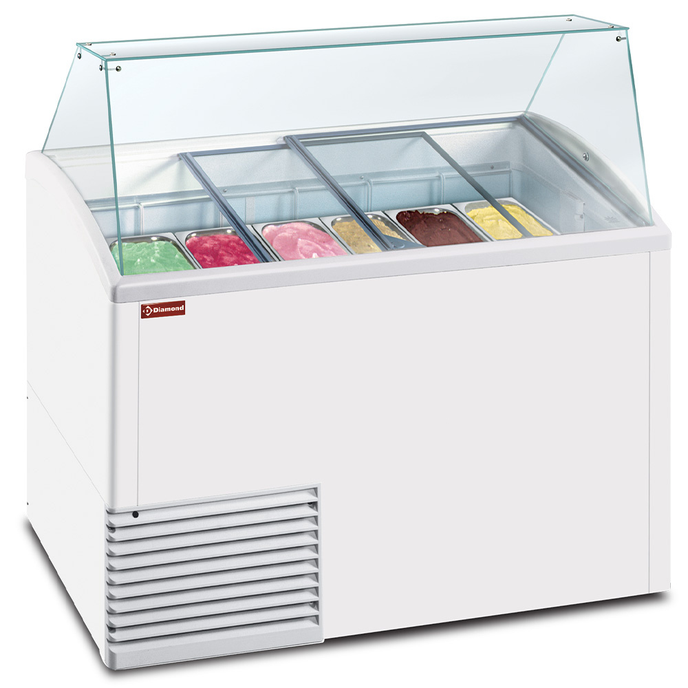 Vitrine à glaces, 10 plateaux DIAMOND BIG-EXPO/LUX-R2