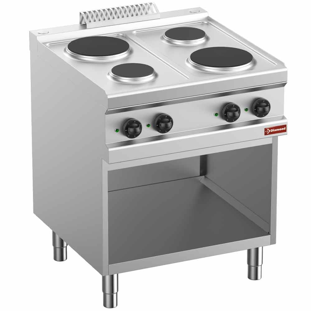 Cuisinière électrique, 4 plaques rondes, sur placard DIAMOND C4EA7-BF