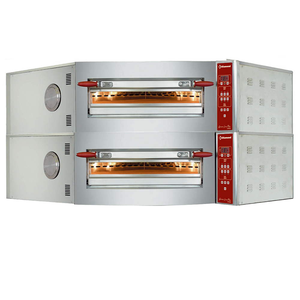 Four électrique d'angle, 2 compartiments, 2 x 8 pizzas Ø 350 mm DIAMOND CGD/2-DP
