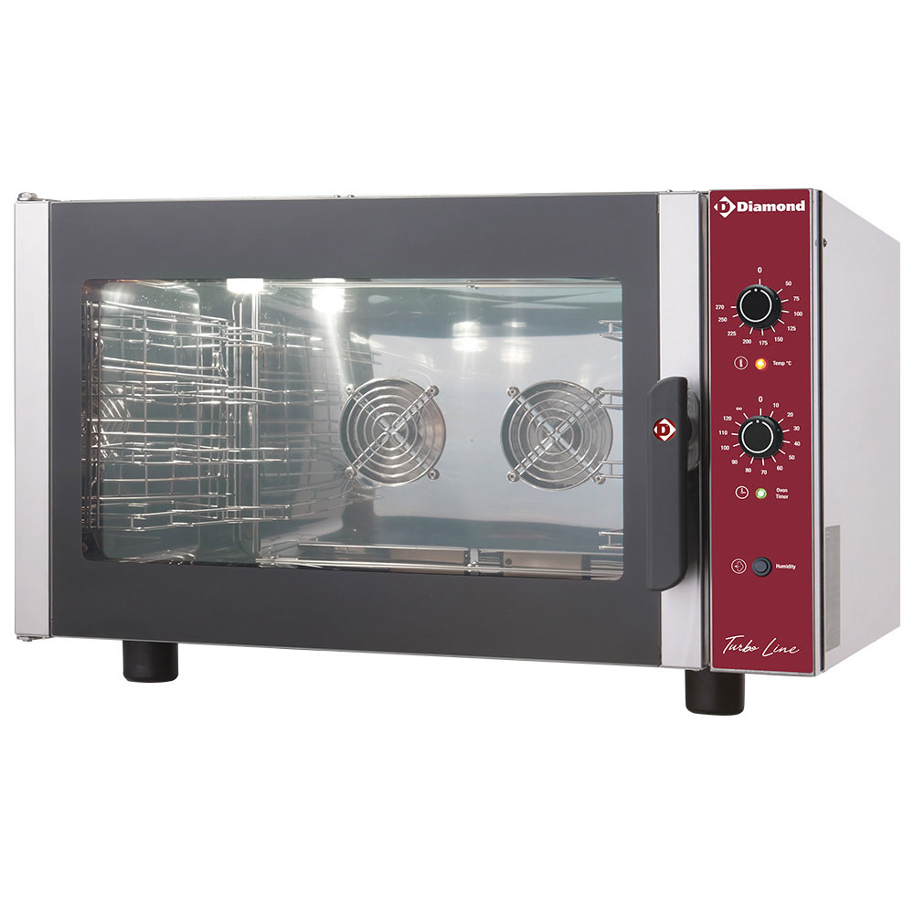 Four à convection électrique, 4 x GN 1/1 + humidificateur manuel DIAMOND CGE11-P
