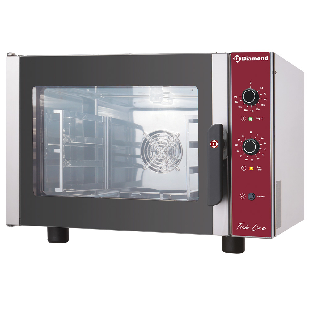 Four à convection électrique, 4 x GN 2/3 + humidificateur manuel DIAMOND CGE23-P