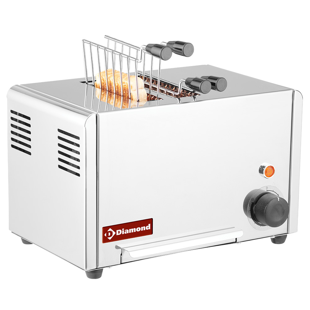 Grille-pain électrique (croque-monsieur), 2 pinces - Acier inoxydable, DIAMOND D2CM-XP