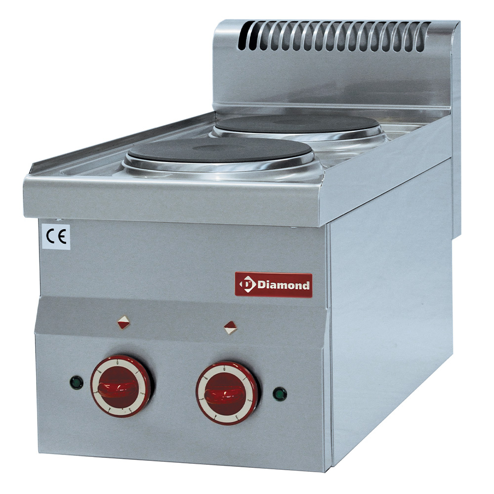 Cuisinière électrique 2 feux -Plateau- DIAMOND E60/2P3T