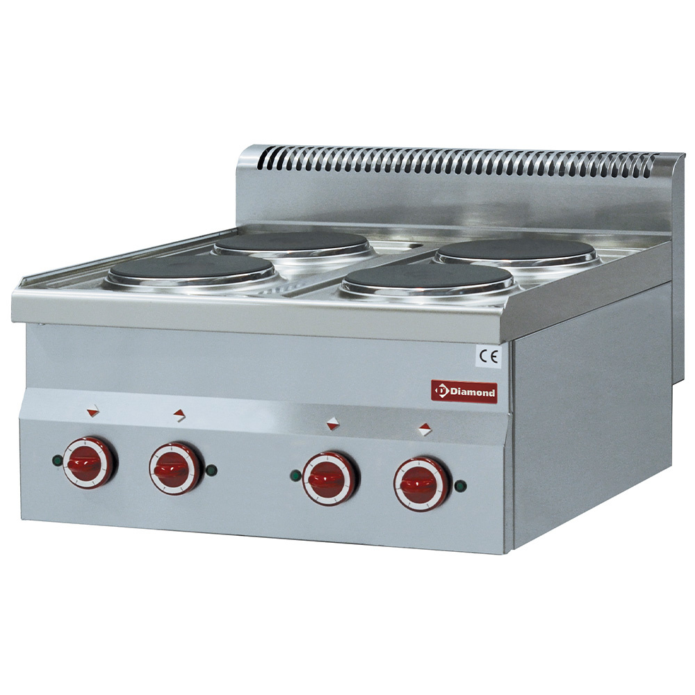Cuisinière électrique 4 feux -Plateau- DIAMOND E60/4P6T