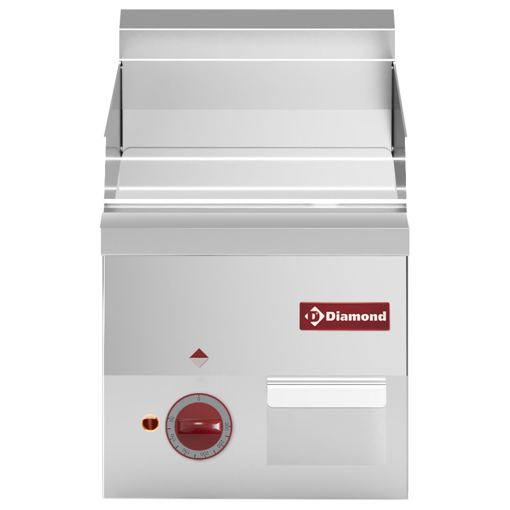 Plaque de cuisson électrique lisse « chrome » -Haut- DIAMOND E60/PLCD3T-N