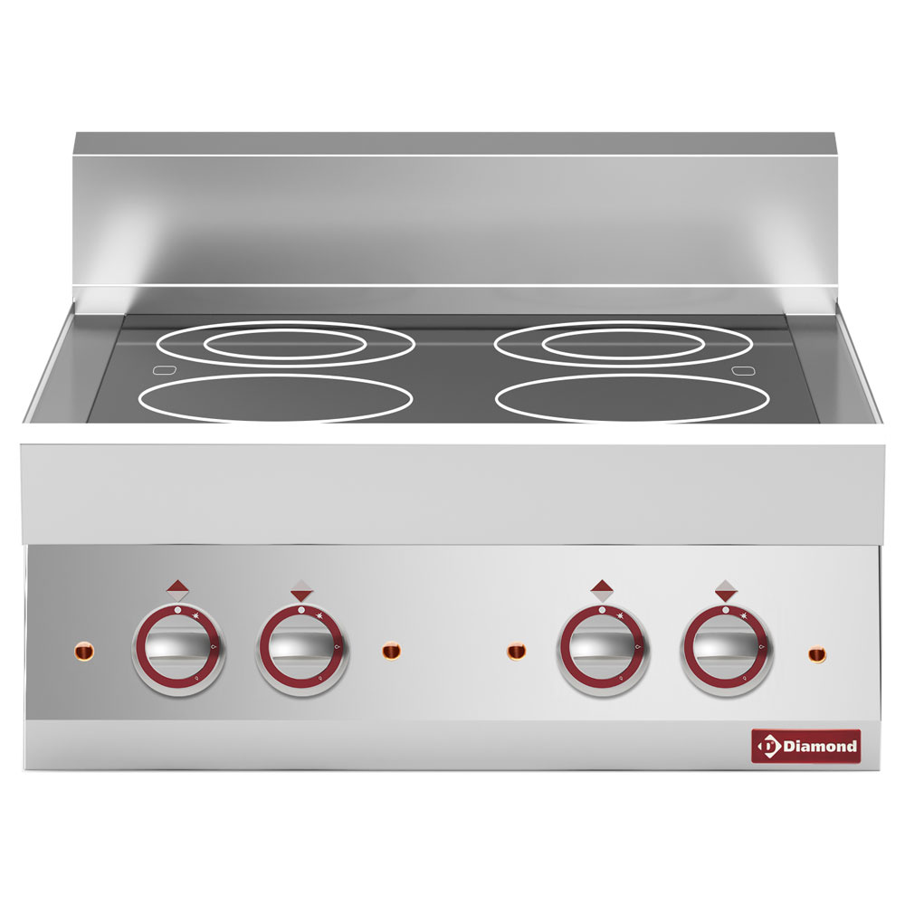 Plaque de cuisson vitrocéramique électrique à 4 zones -top- « Alpha 650 » DIAMOND E65/4VC7T-230V/3-N
