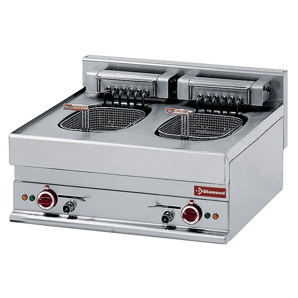 Friteuse électrique 2 bacs 10 litres -Haut- DIAMOND E65/F20-7T