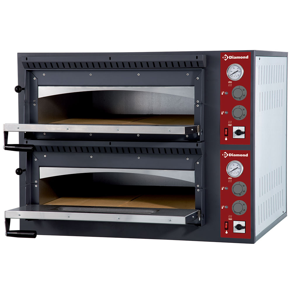 Four électrique 2 x 6 pizzas, 2 pièces DIAMOND EFP/66R-M