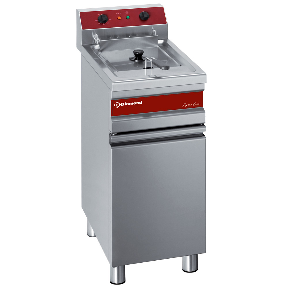 Friteuse électrique à cuve unique de 14 litres sur pied DIAMOND F14E/M