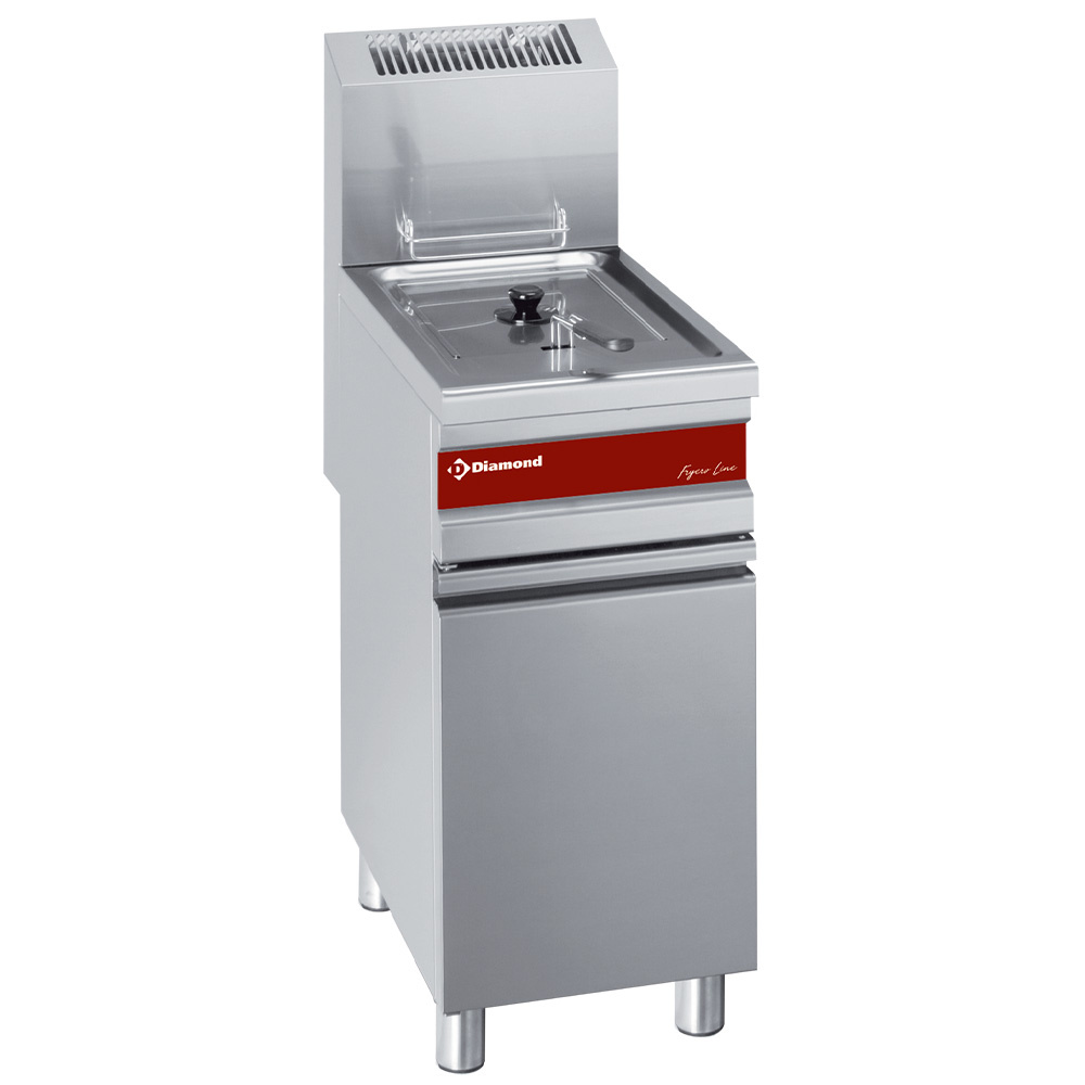 Friteuse à gaz à réservoir unique de 15 litres, à poser dans un placard DIAMOND F15G/M