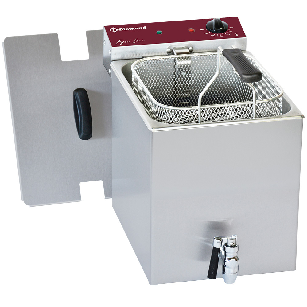 Friteuse électrique de table 8 litres + robinet DIAMOND F8E/D1