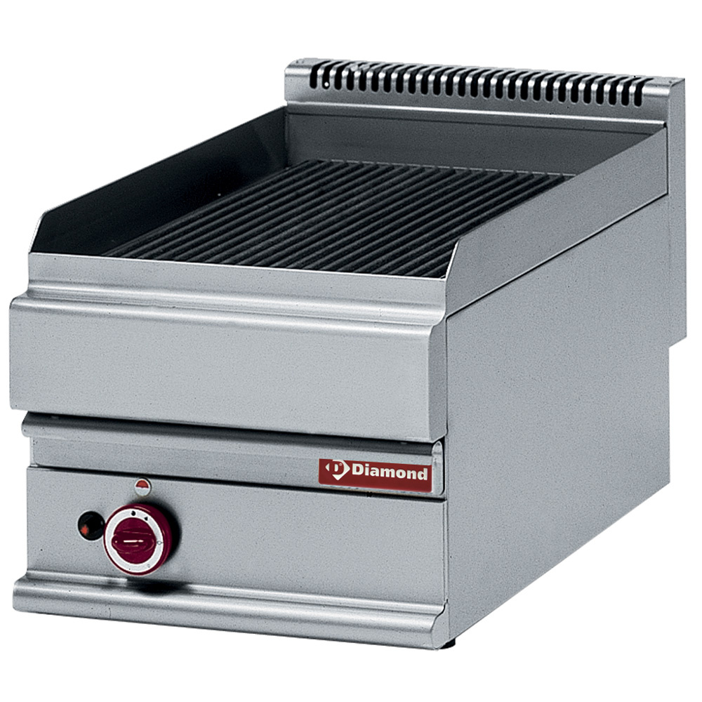 Gril vapeur à gaz, avec grille de cuisson en fonte -Haut- DIAMOND G65/GGF4T