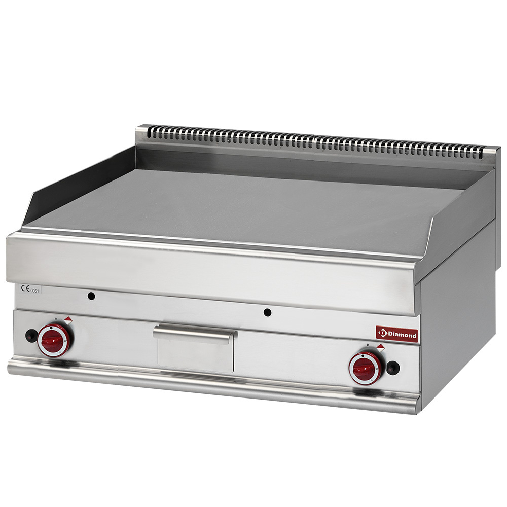 Plaque de cuisson à gaz EXTRA LARGE, chromée plate DIAMOND G65/PLCD10T