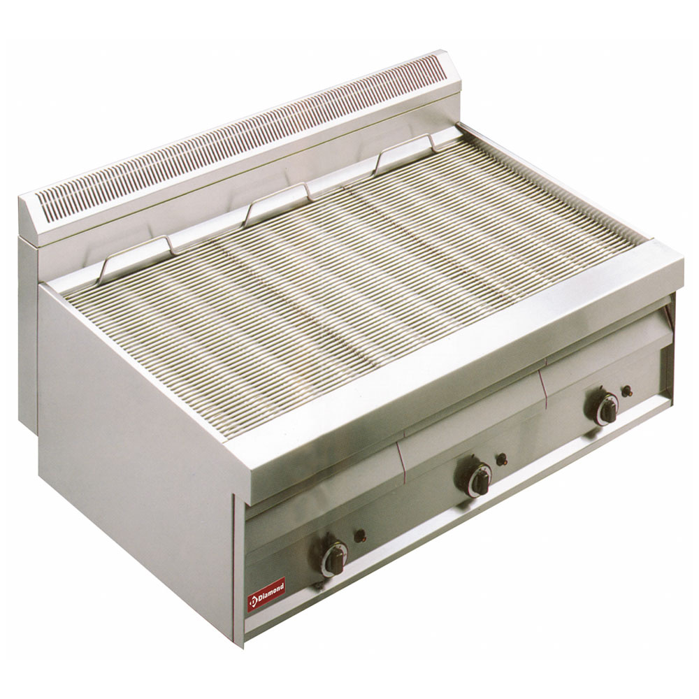 Grill à vapeur à gaz avec grille en forme de « O » -Haut- DIAMOND GV1207