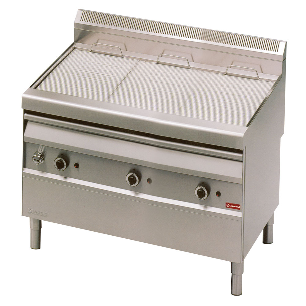 Gril vapeur à gaz avec grille de cuisson intégrée au meuble DIAMOND GV1219