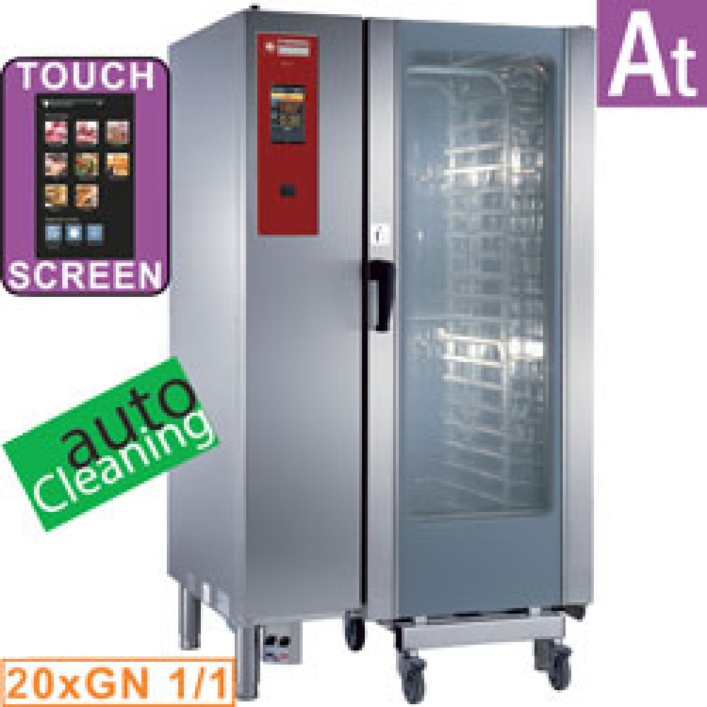 Four à gaz « TOUCH » avec chaudière vapeur et convection 20xGN1/1+ Nettoyage - AGA DIAMOND SBGT/20-CL-AGA