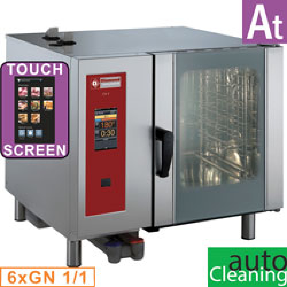 Four à gaz « TOUCH » chaudière vapeur et convection 6xGN1/1+ Nettoyage DIAMOND SBGT/6-CL