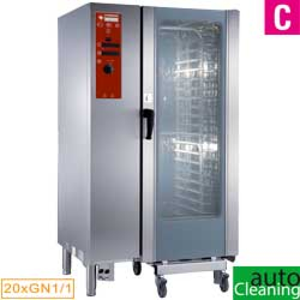 Four à gaz avec cuisson vapeur directe et convection 20x GN1/1 + Nettoyage - AGA DIAMOND SDG/20-CL-AGA