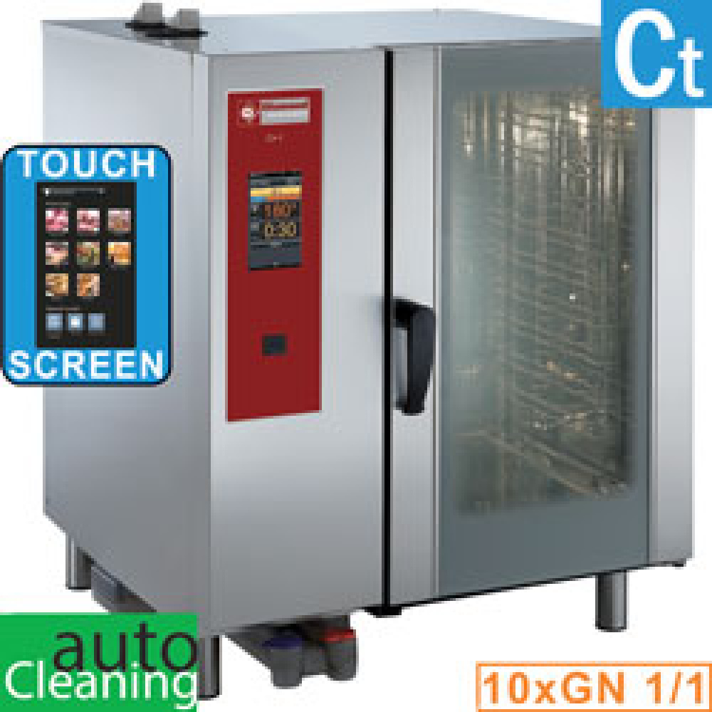 Four à gaz « TOUCH » vapeur directe et convection 10x GN 1/1+ Nettoyage - AGA DIAMOND SDGT/10-CL-AGA