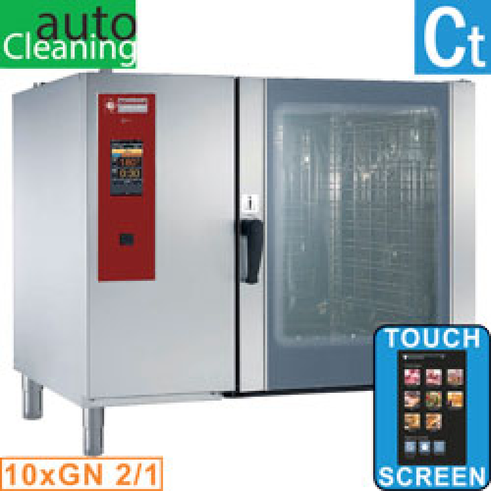 Four à gaz « TOUCH » chaudière vapeur et convection 10xGN2/1+ Nettoyage DIAMOND SDGT/12-CL