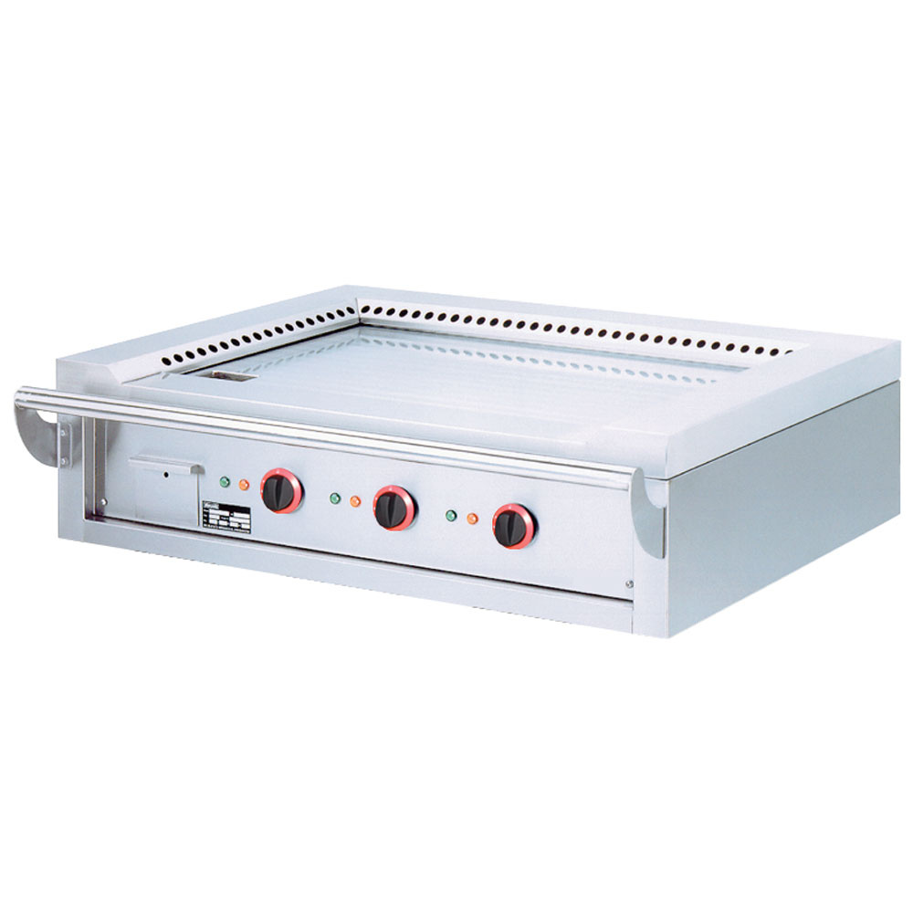 Plaque électrique « Teppanyaki », 3 zones (3 x 4,7 kW), pour table -Top- DIAMOND TPE3-15/T