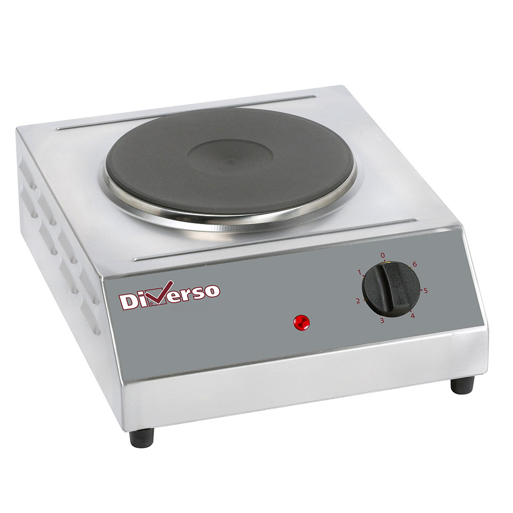 Plaque de cuisson électrique de table, 1 plaque Ã˜ 230 mm DIVERSO WR-RTS/1E